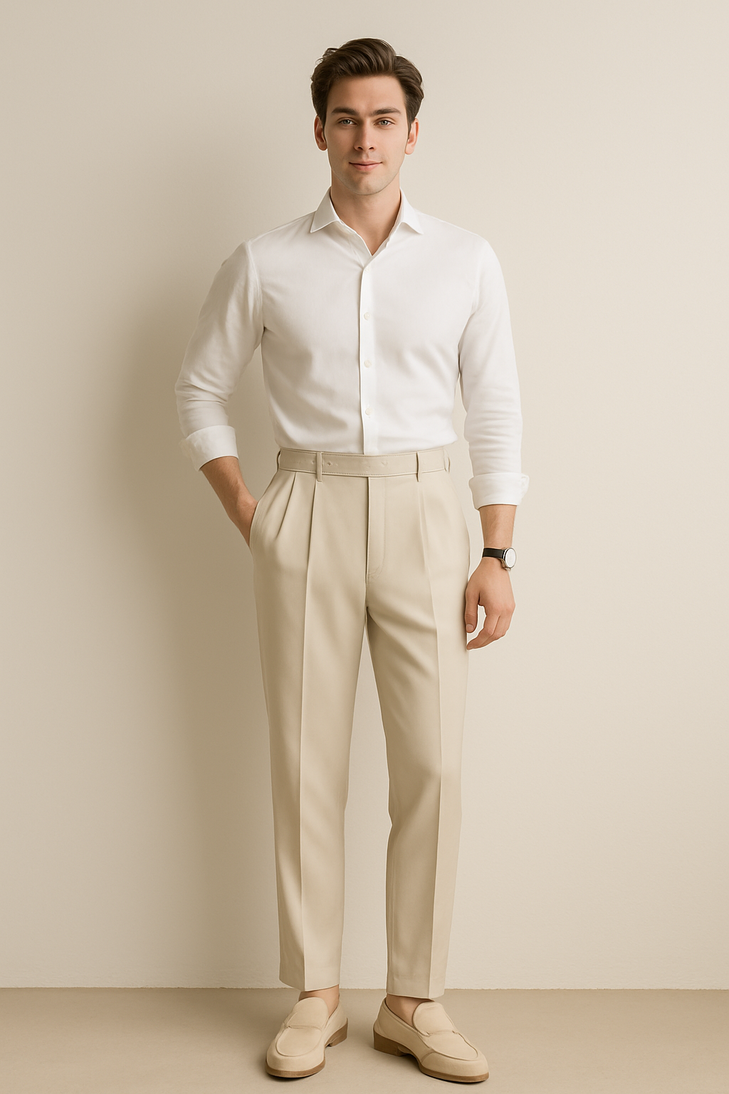 High-Waisted Pleated Trousers | Elegant Design with Tailored Fit 2