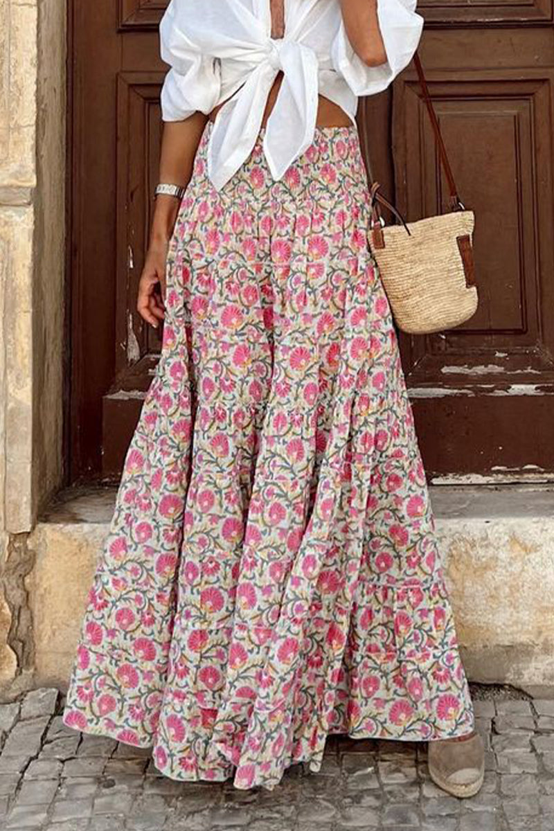 High Waisted Women's Midi Skirt | Stylish Printed Design for Versatile Outfits 6