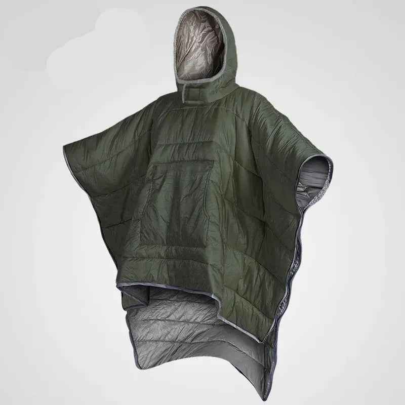 Hooded Poncho Blanket | Versatile 3-in-1 Outdoor Design for Camping 0