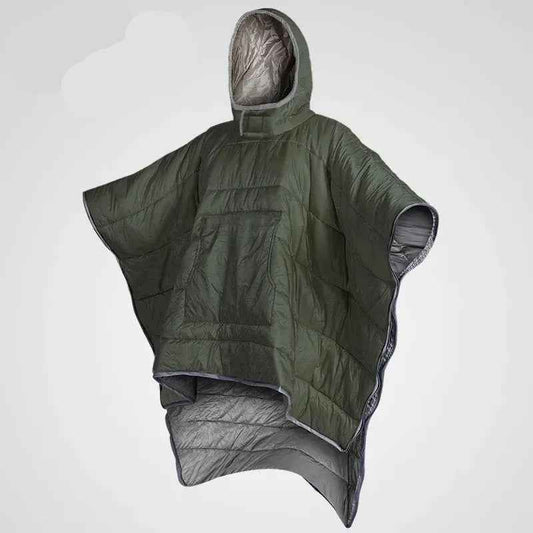 Hooded Poncho Blanket | Versatile 3-in-1 Outdoor Design for Camping 0