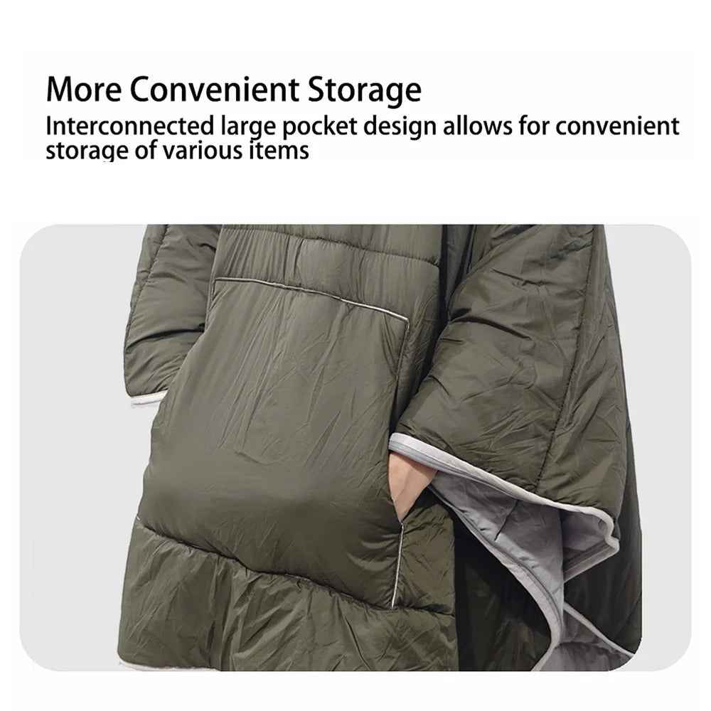 Hooded Poncho Blanket | Versatile 3-in-1 Outdoor Design for Camping 4