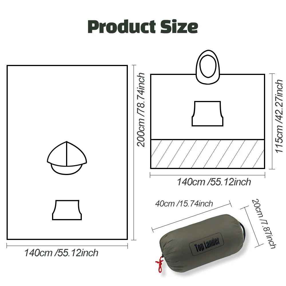 Hooded Poncho Blanket | Versatile 3-in-1 Outdoor Design for Camping 5