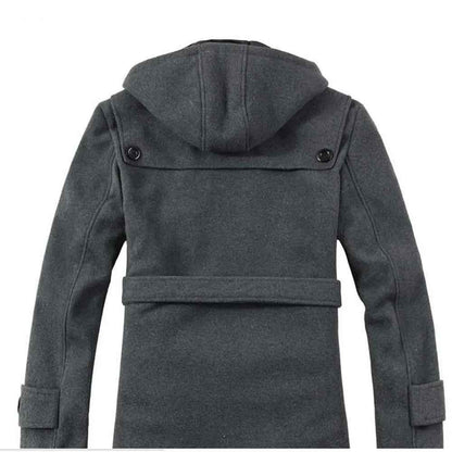 Hooded Trench Coat | Premium Wool Blend with Faux Fur Lining 3