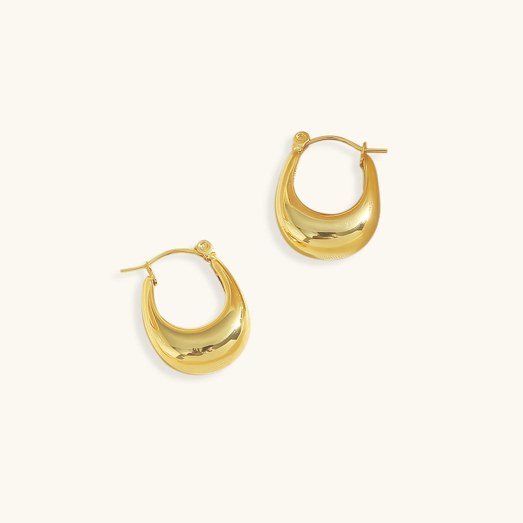 Hoop Earrings | Hypoallergenic 18k Gold-Plated Stainless Steel 0