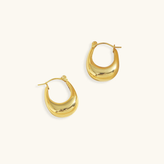 Hoop Earrings | Hypoallergenic 18k Gold-Plated Stainless Steel 0
