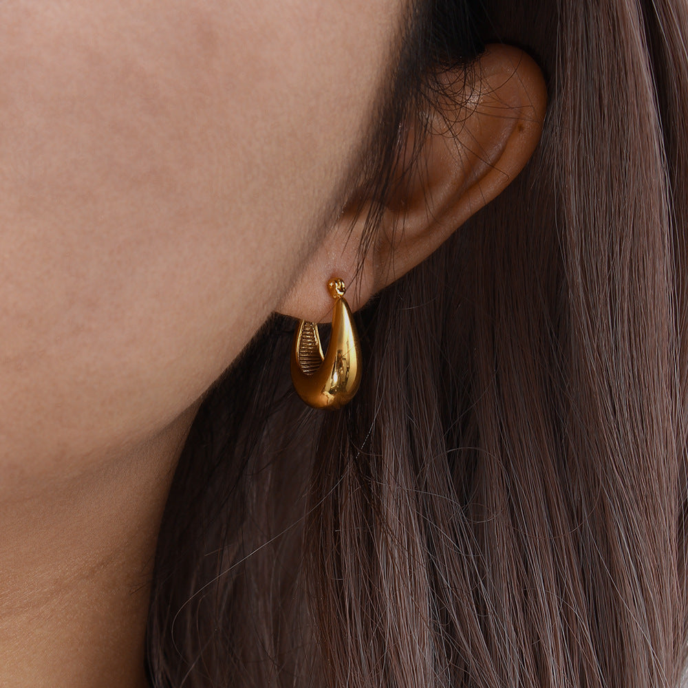 Hoop Earrings | Hypoallergenic 18k Gold-Plated Stainless Steel 1