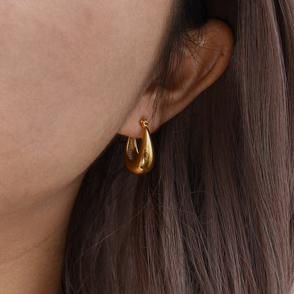 Hoop Earrings | Hypoallergenic 18k Gold-Plated Stainless Steel 1