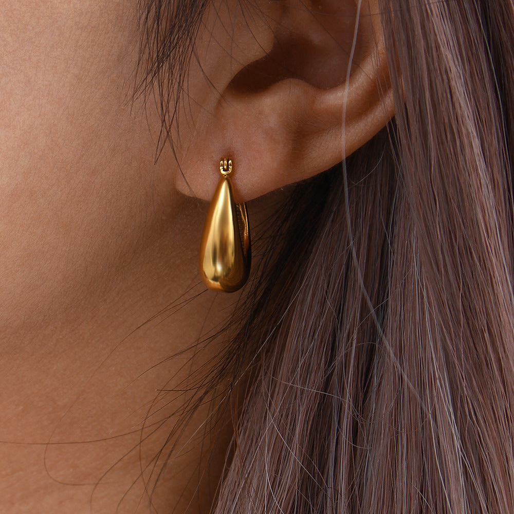 Hoop Earrings | Hypoallergenic 18k Gold-Plated Stainless Steel 3