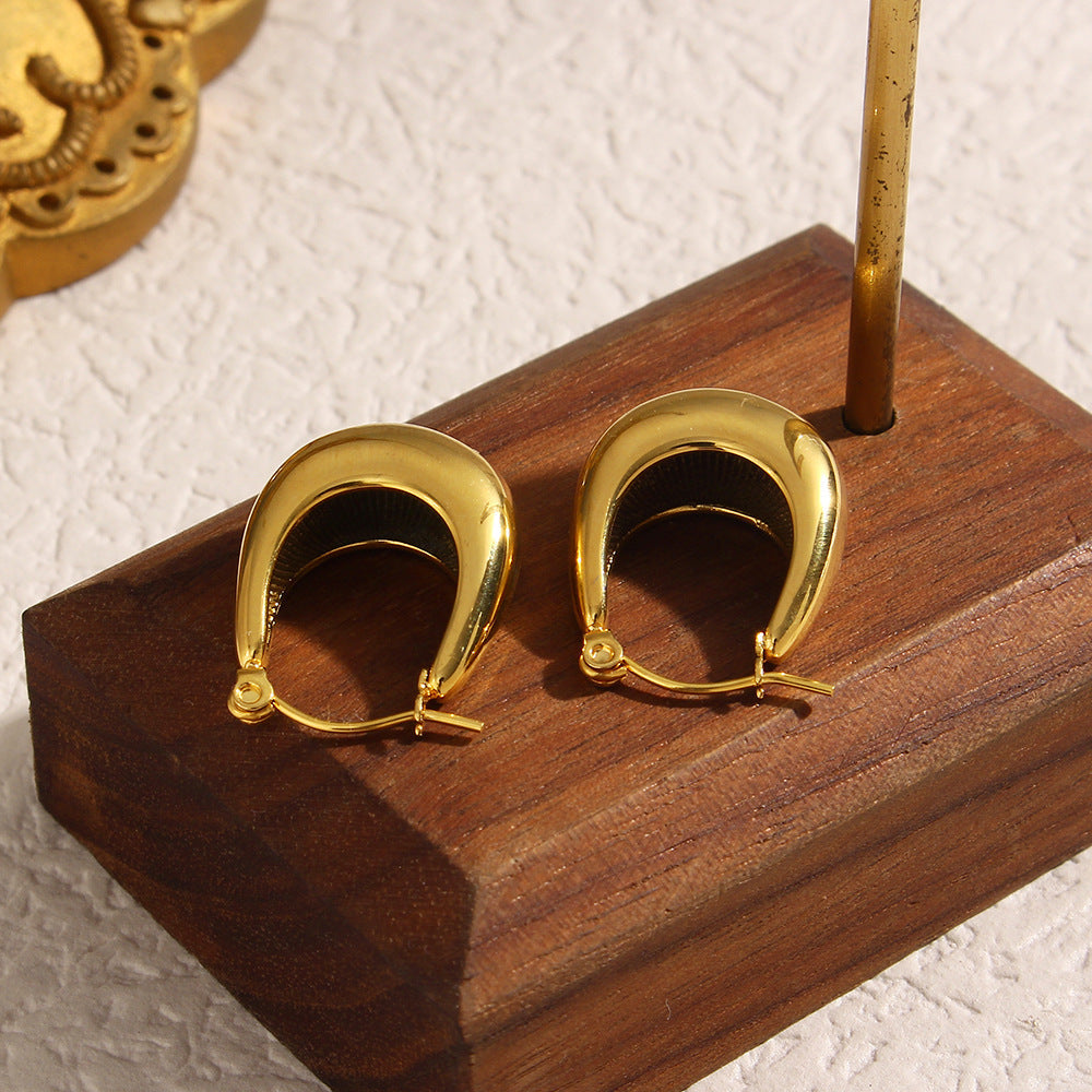 Hoop Earrings | Hypoallergenic 18k Gold-Plated Stainless Steel 4