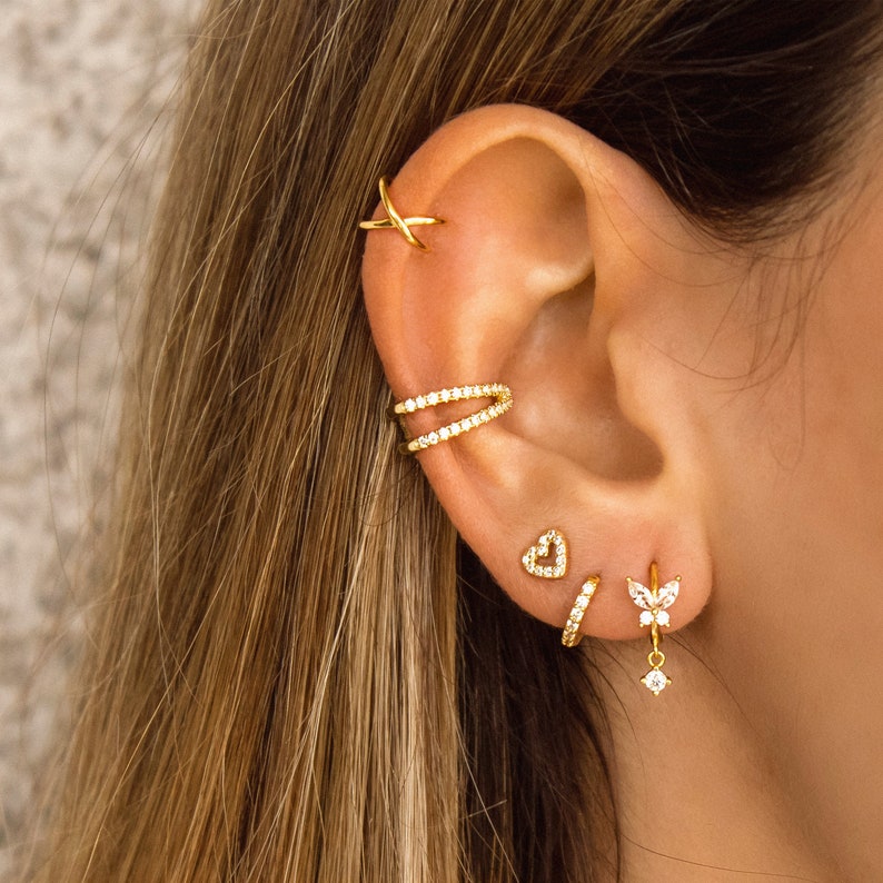 Hoop Earrings | Hypoallergenic S925 Sterling Silver with Sparkling CZ Stones 3