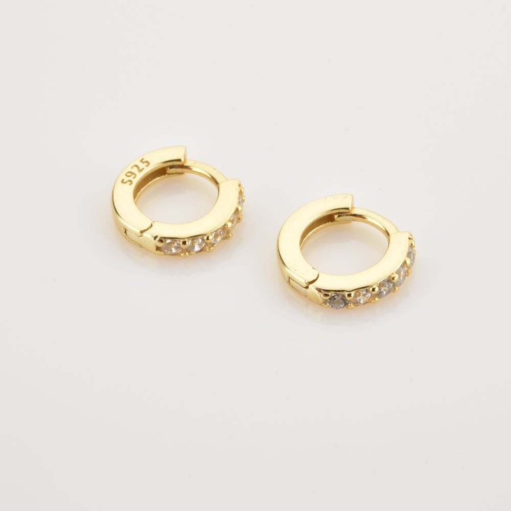 Hoop Earrings | Hypoallergenic S925 Sterling Silver with Sparkling CZ Stones 4