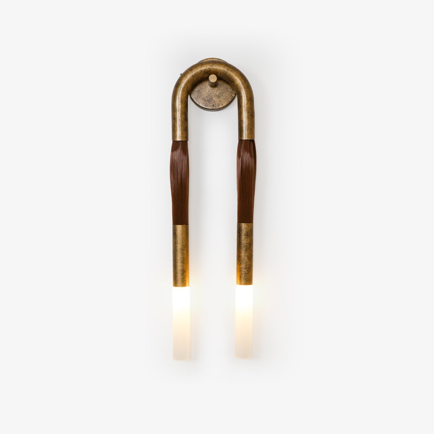Horsehair Wall Sconce | Elegant Wrought Iron and Glass Design 1