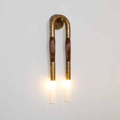 Horsehair Wall Sconce | Elegant Wrought Iron and Glass Design 2