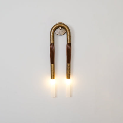 Horsehair Wall Sconce | Elegant Wrought Iron and Glass Design 5