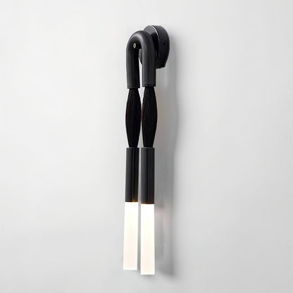 Horsehair Wall Sconce | Elegant Wrought Iron and Glass Design 8