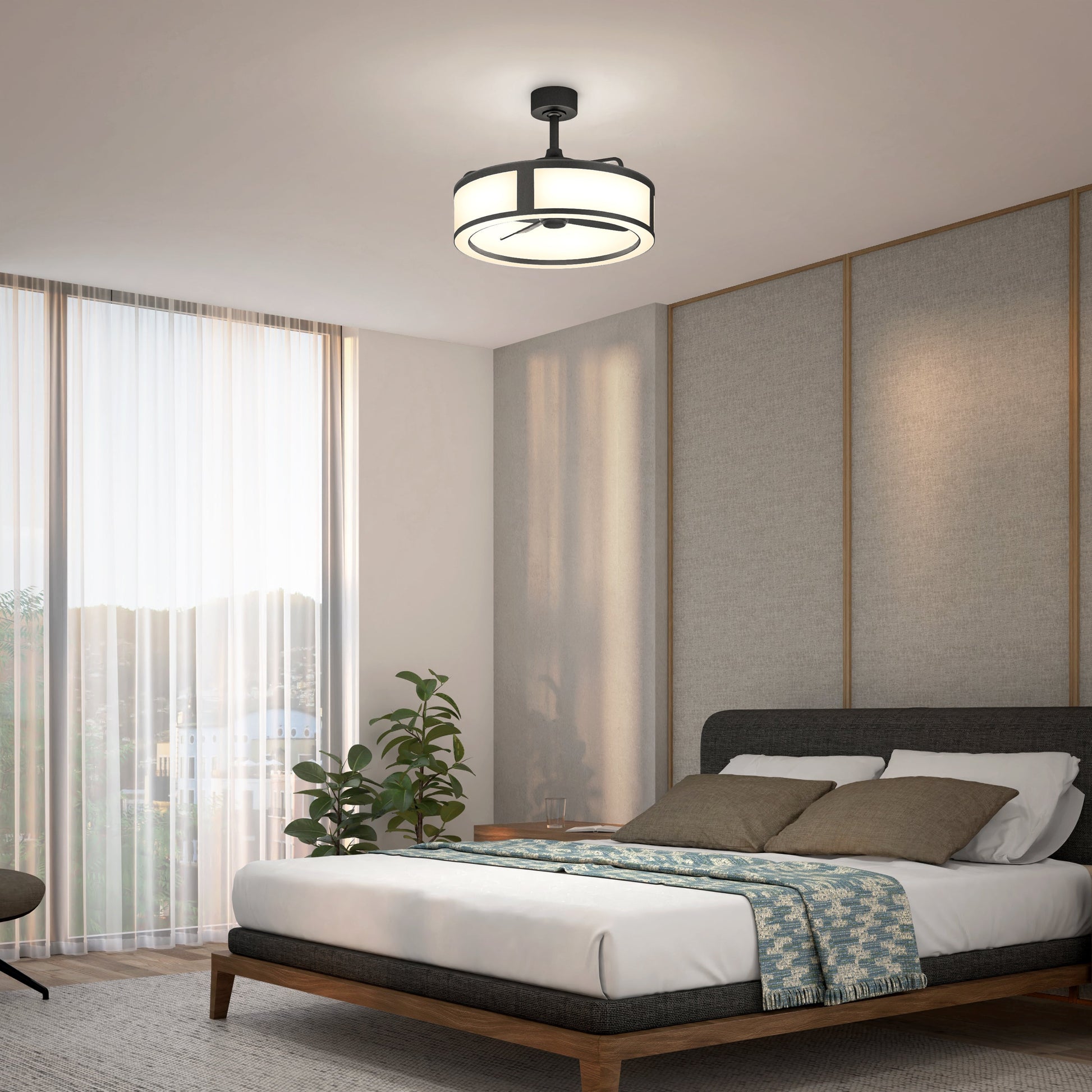 Huxley | 23-Inch LED Ceiling Fan with Remote Control & 3 Speed Settings 1