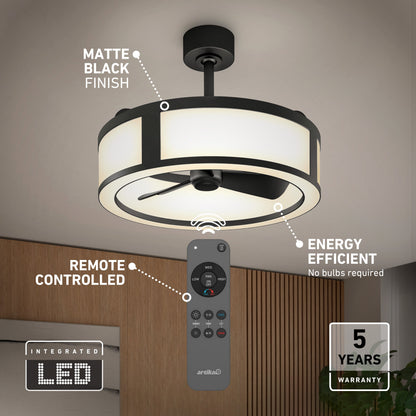 Huxley | 23-Inch LED Ceiling Fan with Remote Control & 3 Speed Settings 5