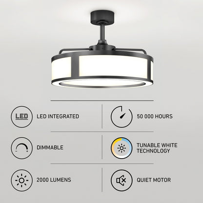 Huxley | 23-Inch LED Ceiling Fan with Remote Control & 3 Speed Settings 6
