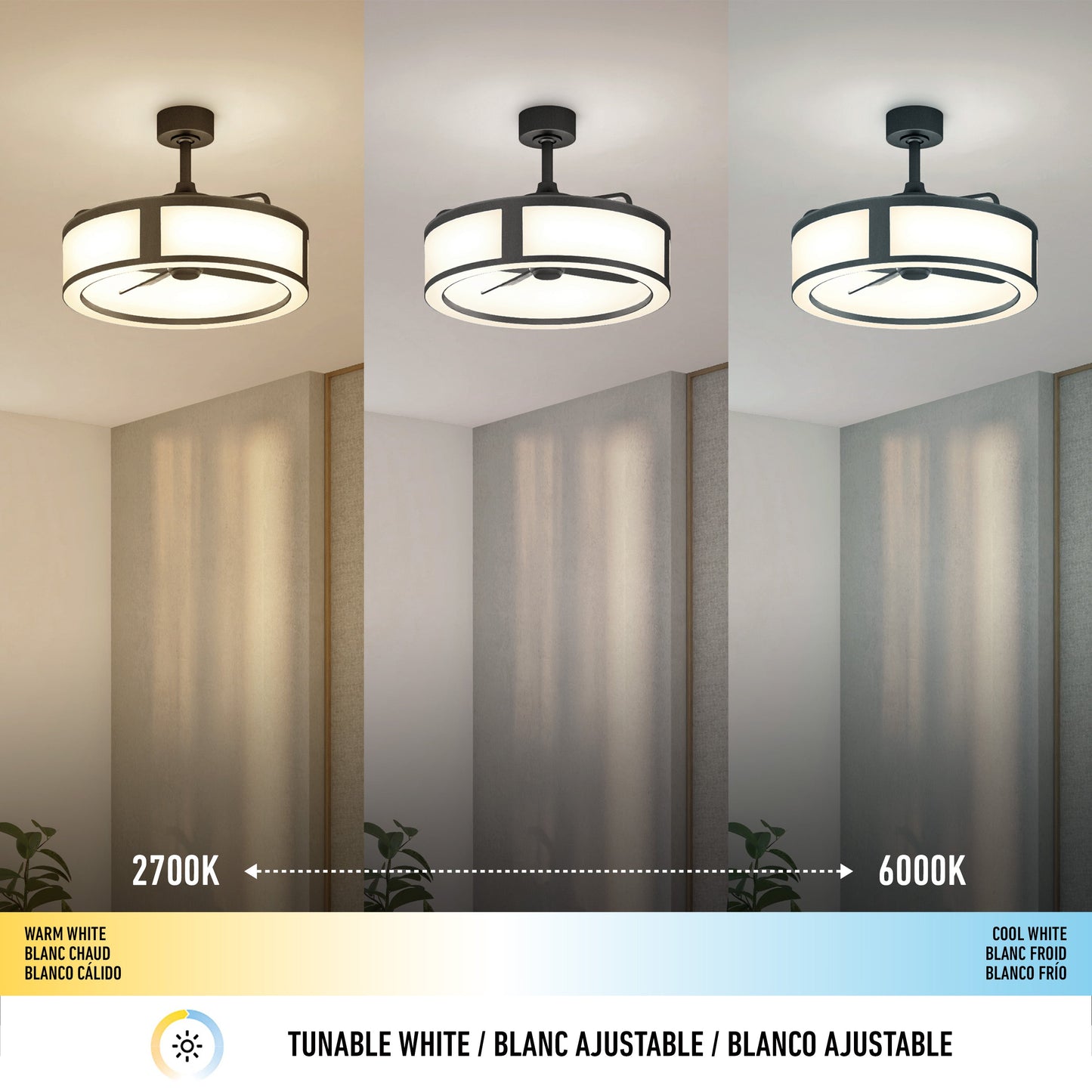 Huxley | 23-Inch LED Ceiling Fan with Remote Control & 3 Speed Settings 7