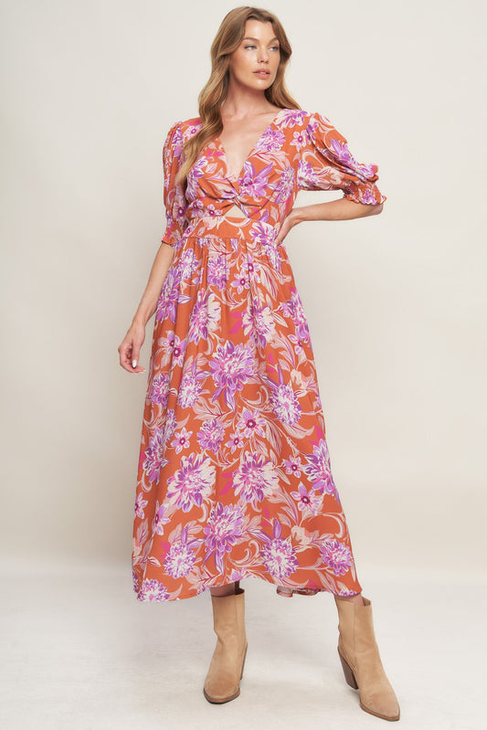 Vestito midi intrecciato MEADOW SERENADE