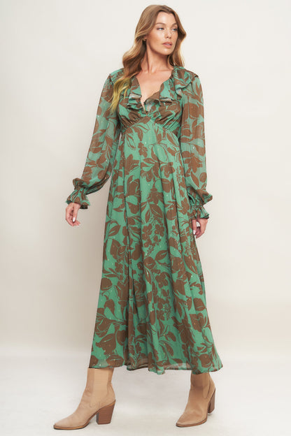 BOTANIC DREAMS vestito maxi intrecciato