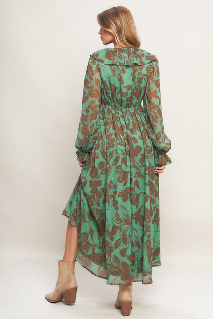 BOTANIC DREAMS vestito maxi intrecciato