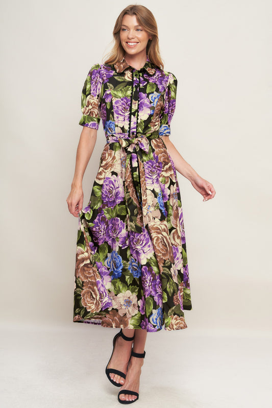 VIVID HERITAGE VEVET MIDI-KJOLE