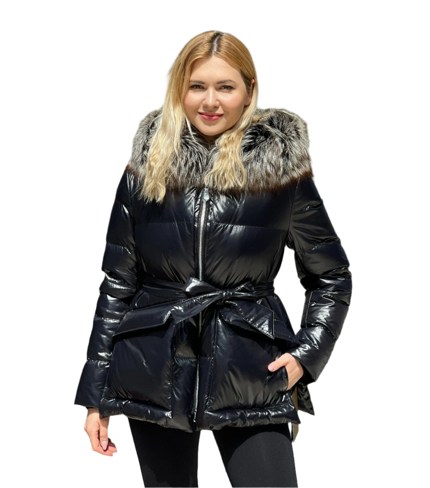 Echte Silberfuchs Premium Daunenjacke
