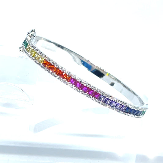 Hope - Tęczowa bransoletka typu bangle