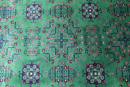 Hand-Knotted Afghani Bukharayi Wool Rug – 6’7″  x  9’9″