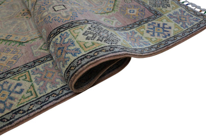 Hand-Knotted Afghani Kazak Wool Rug – 4’ x  6’