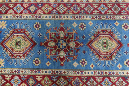 Hand-Knotted Afghani Kazak Wool Rug – 2’9″  x  9’9″