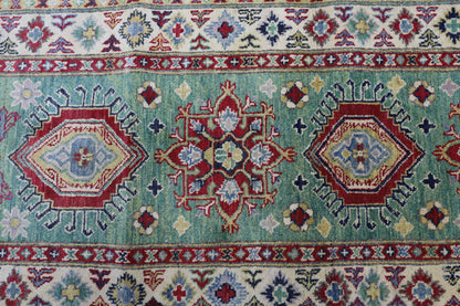 Hand-Knotted Afghani Kazak Wool Rug – 2’9″  x  9’2″