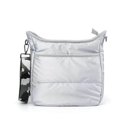 Carina Puffer Crossbody - Silver