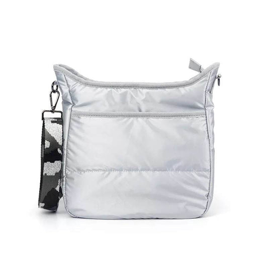 Carina Puffer Crossbody - Silver