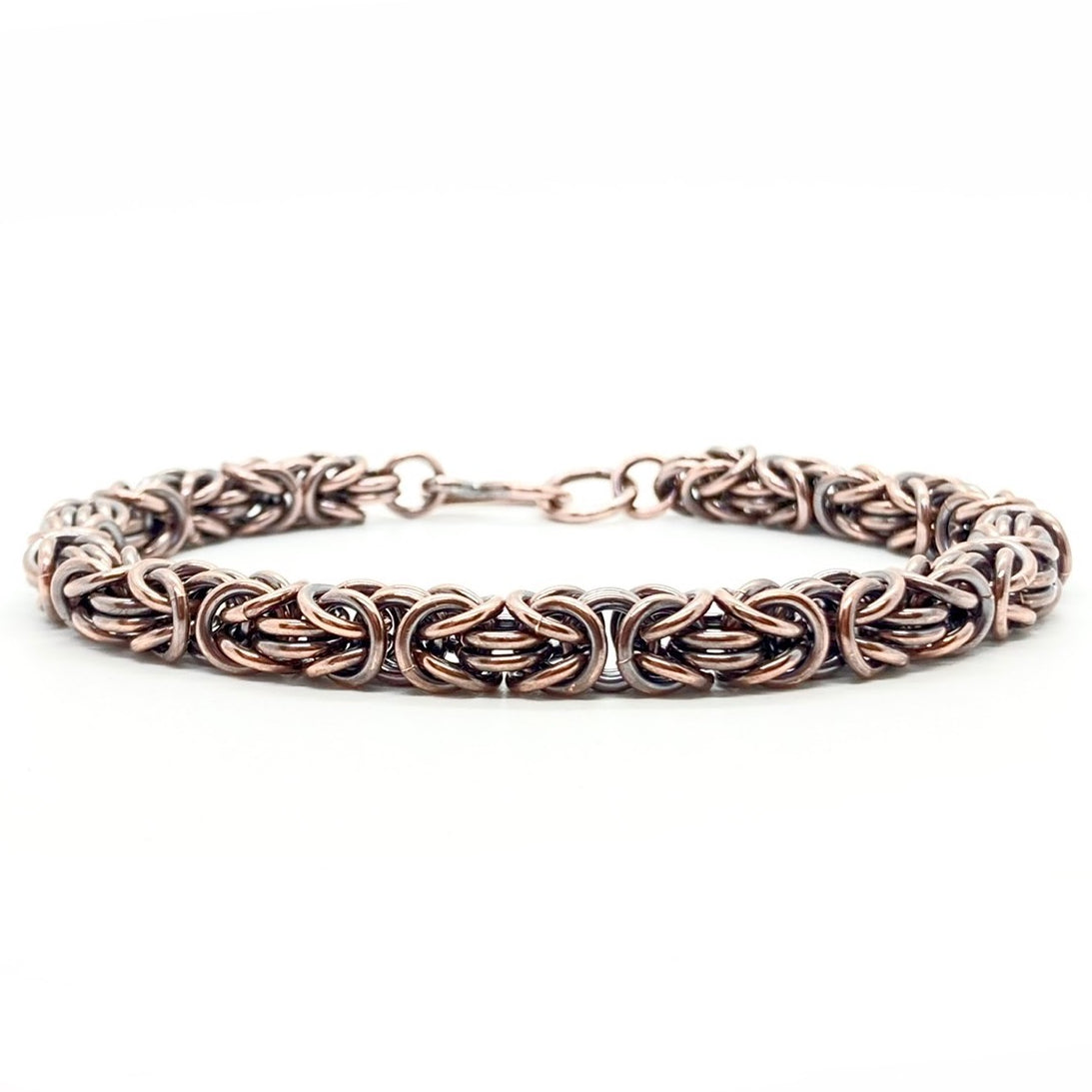 Byzantine Chainmaille Bracelet in Oxidized Copper