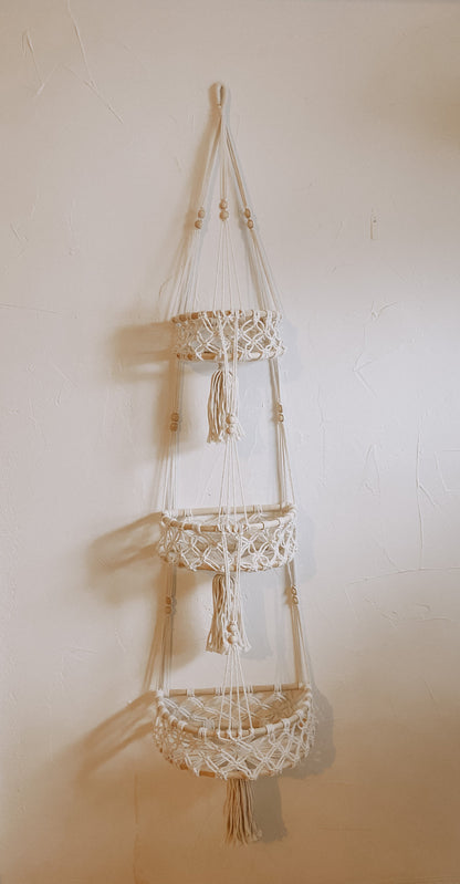 Macrame Hanging Wall Basket