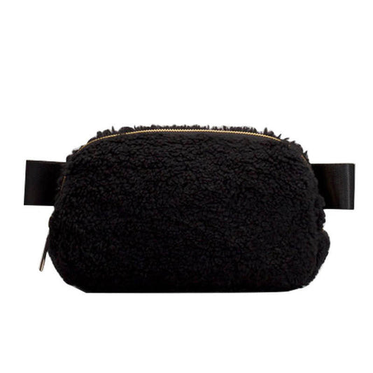 The Lennon Sherpa Belt Bag, Sling Bag, Waist Bag | Black