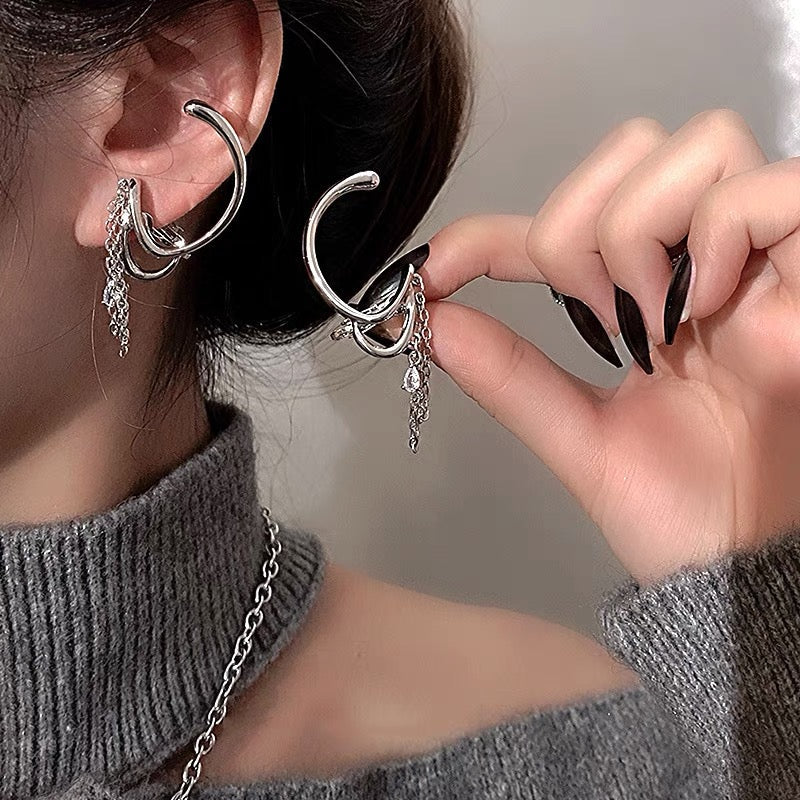 Orecchini a clip stratificati