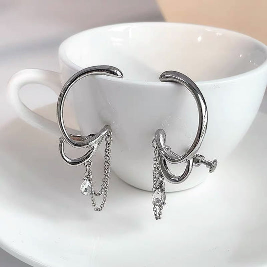 Warstwowe kolczyki na ucho typu ear cuff