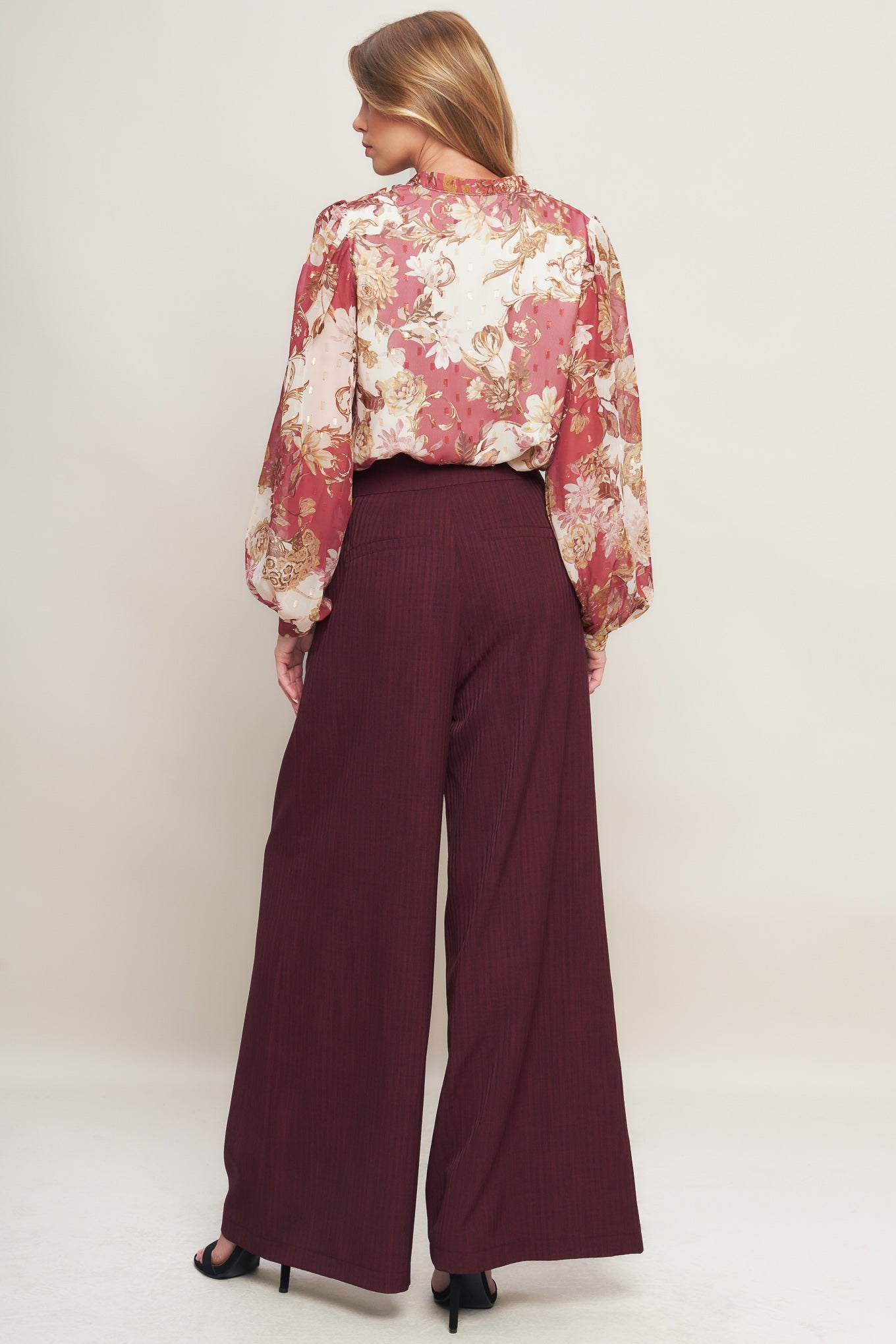 PANTALONI A GAMBA LARGA INTRECCIATI SWEET REMINISCENCE