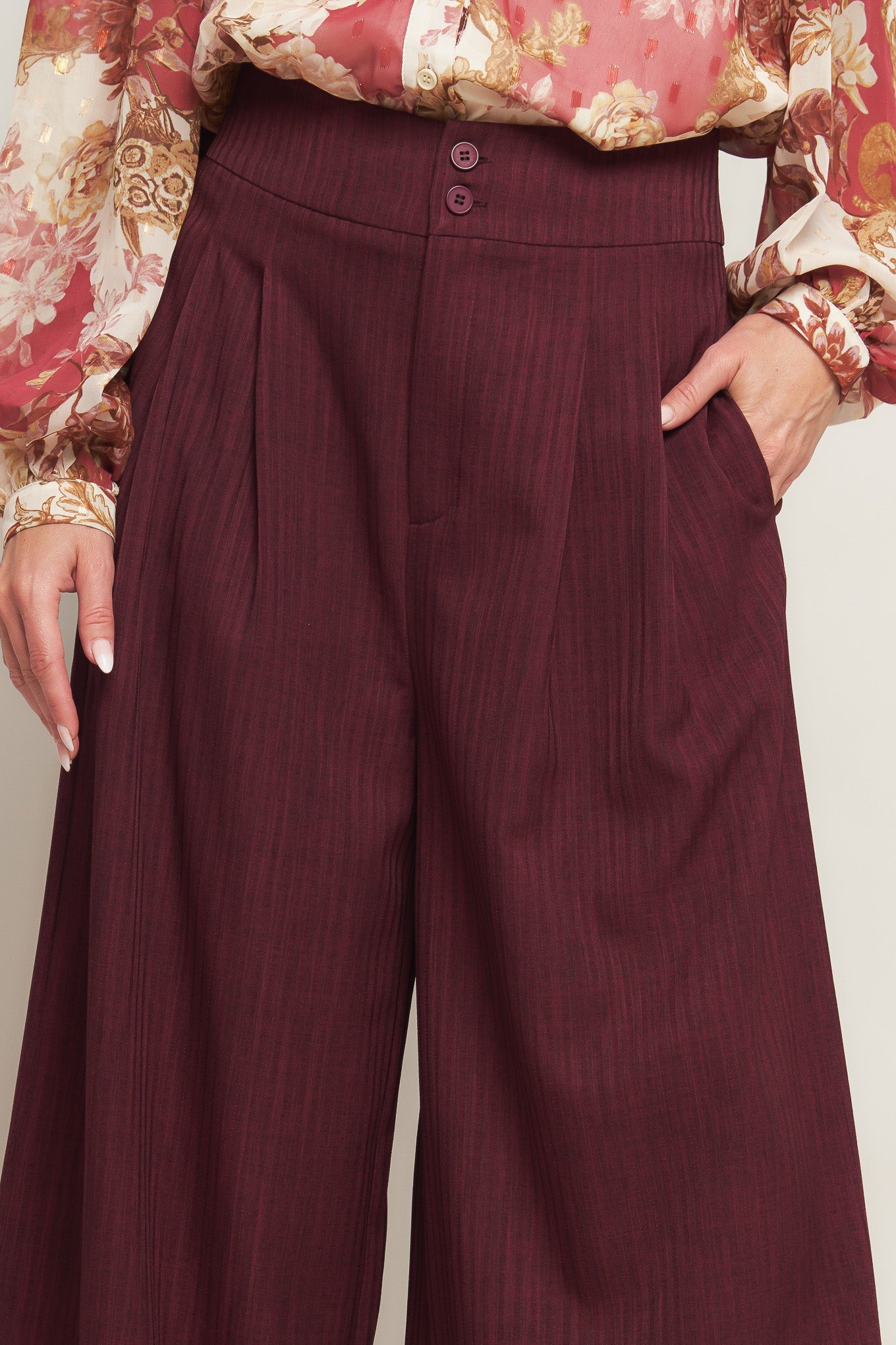 PANTALONI A GAMBA LARGA INTRECCIATI SWEET REMINISCENCE