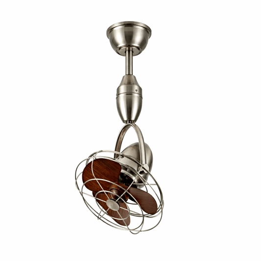 Industrial Cage Ceiling Fan | Modern Ceiling Fans with Nickel Finish 0