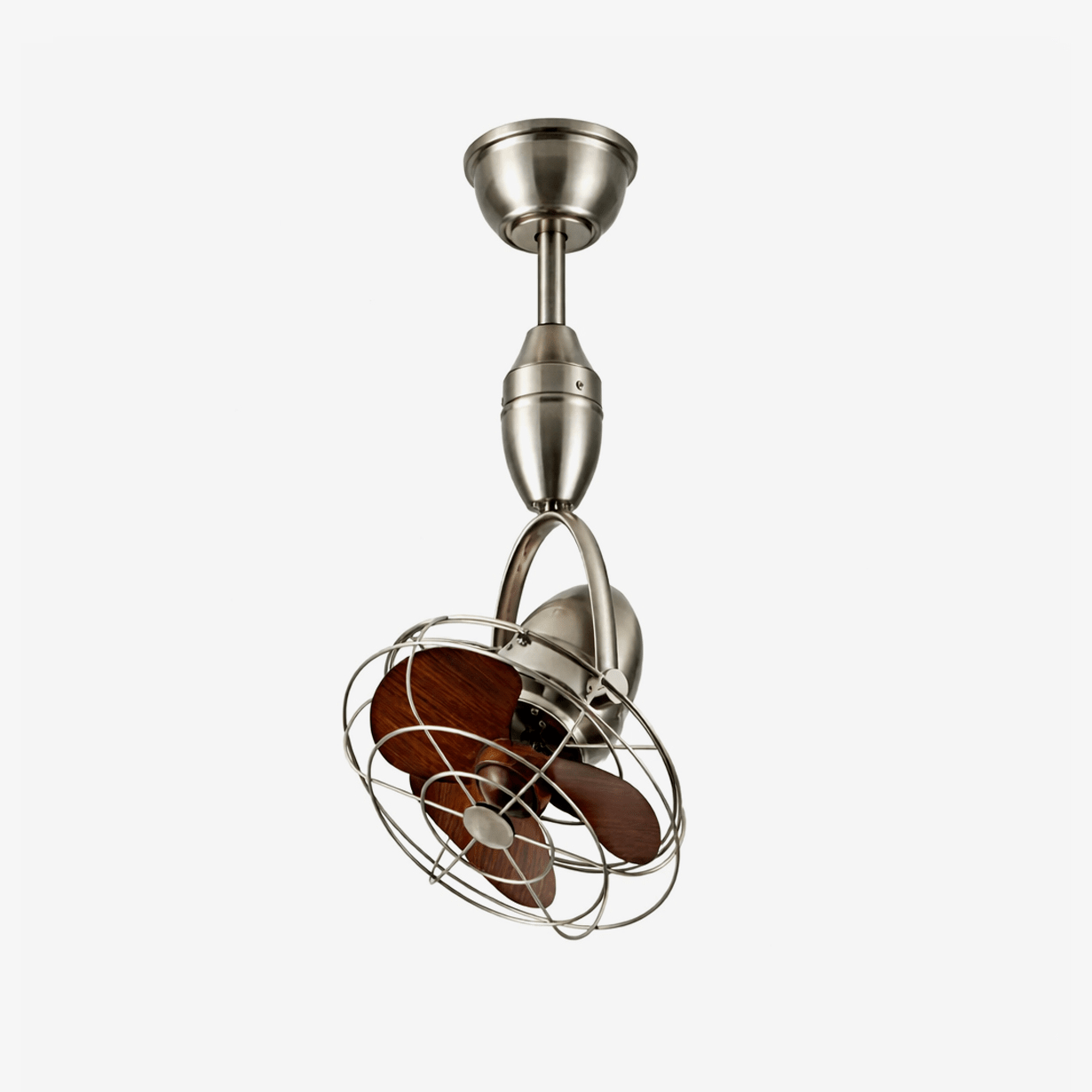 Industrial Cage Ceiling Fan | Modern Ceiling Fans with Nickel Finish 1