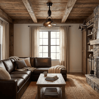 Industrial Cage Ceiling Fan | Modern Ceiling Fans with Nickel Finish 3