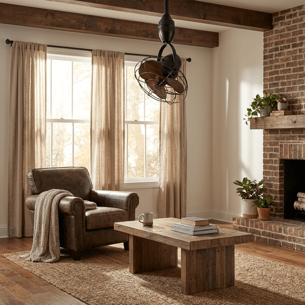 Industrial Cage Ceiling Fan | Modern Ceiling Fans with Nickel Finish 6
