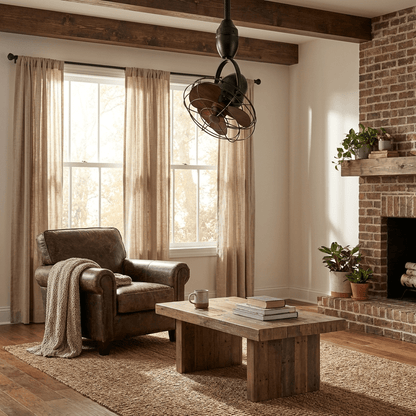 Industrial Cage Ceiling Fan | Modern Ceiling Fans with Nickel Finish 6