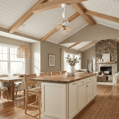 Industrial Cage Ceiling Fan | Modern Ceiling Fans with Nickel Finish 7
