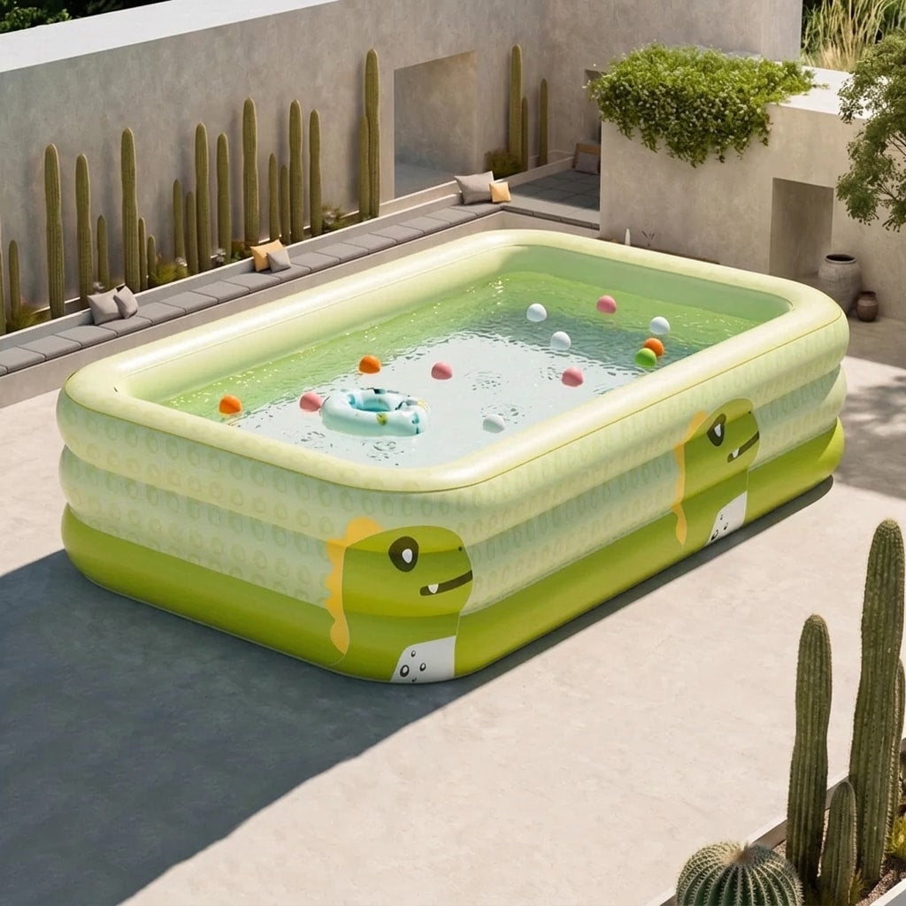 Inflatable Family Swimming Pool | Spacious Three-Tier Design for 4-6 People 3