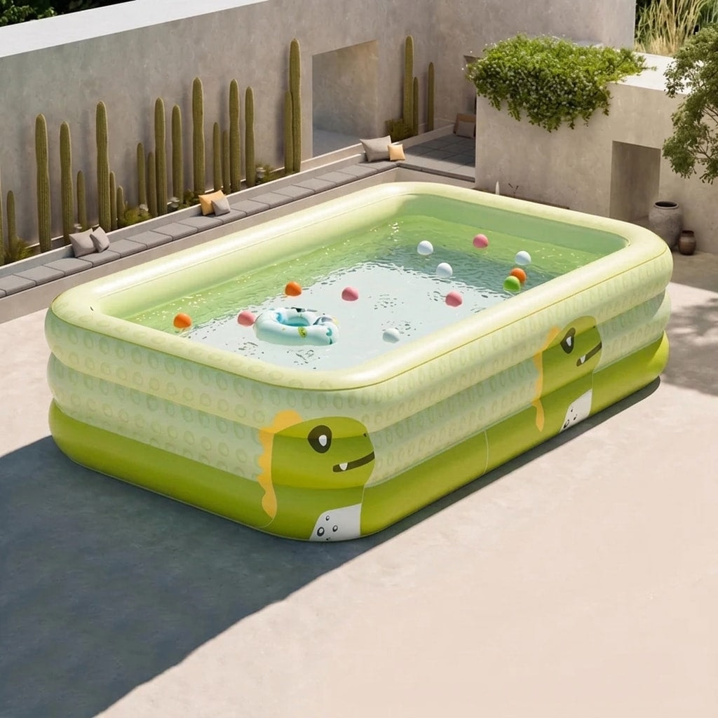 Inflatable Family Swimming Pool | Spacious Three-Tier Design for 4-6 People 4